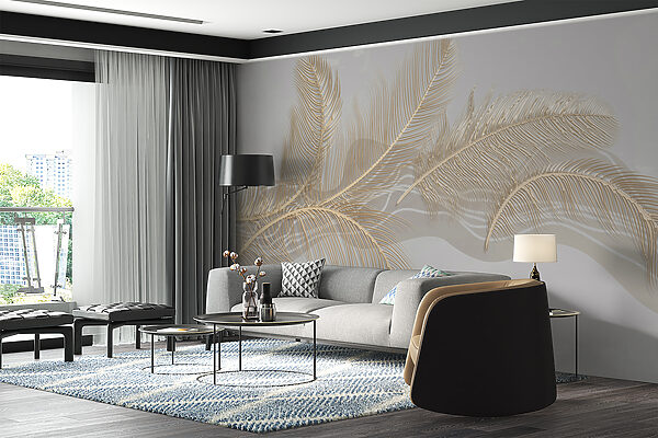Elegant metallic feather illustration. Elegant metallic feather illustration.