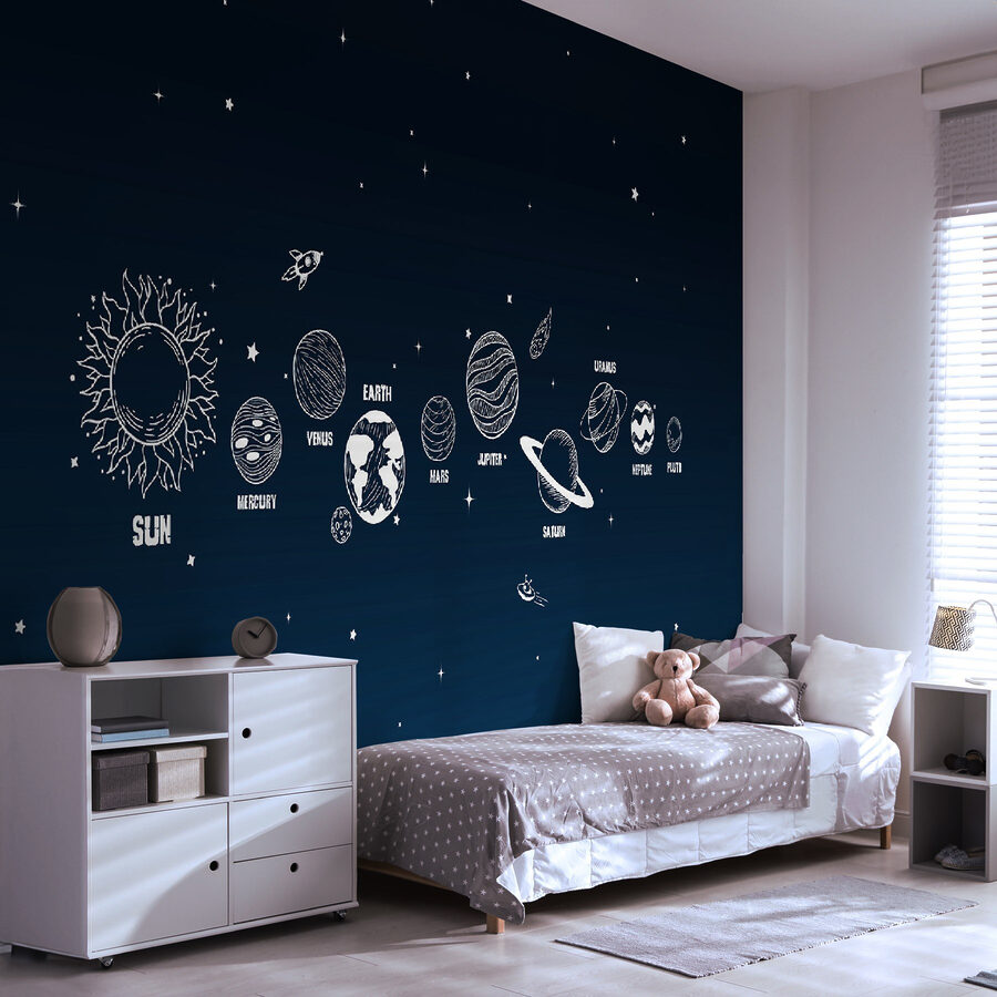 Wall murals A line of planets in space - Image 3
