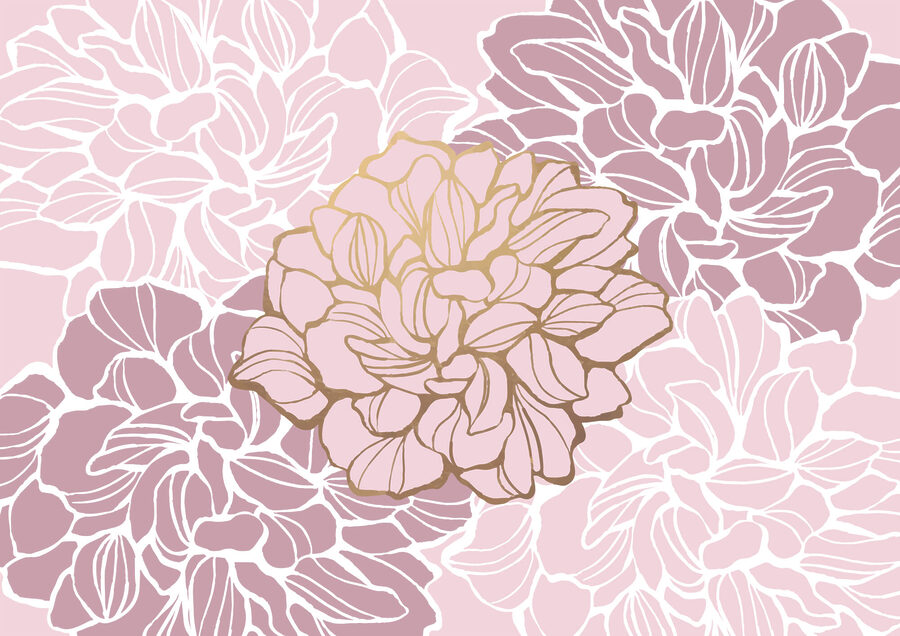 Wall murals Pink and white flower - Image 3