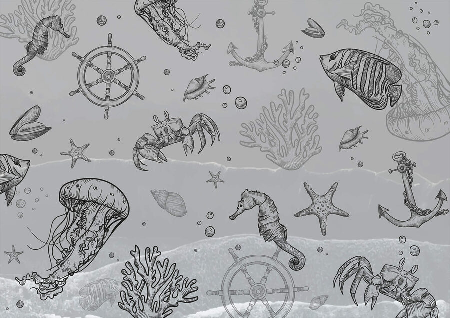t00004p 900x636 - Grey background with sea creatures - tegory