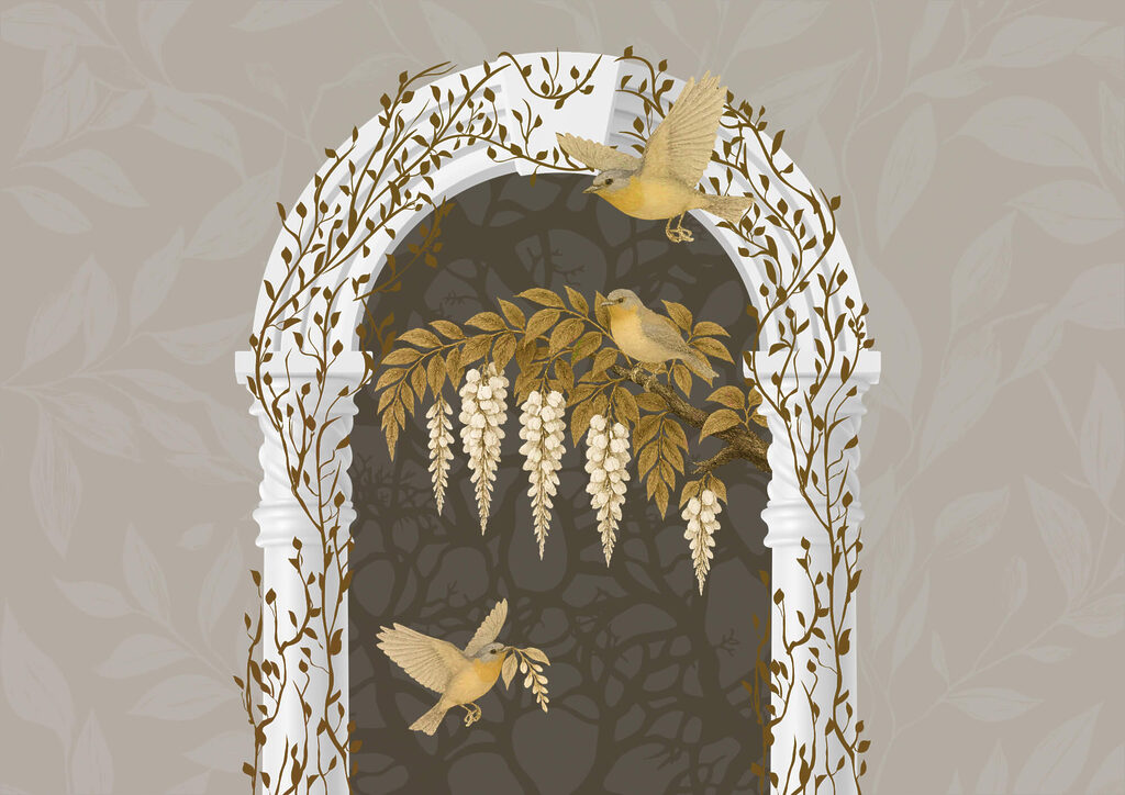 White arch with birds flying over it t00005p 1024x724 - White arch with birds flying over it - tegory