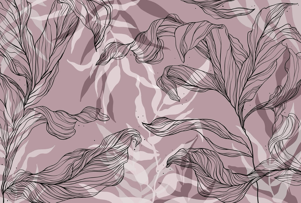 Drawing of leaves on a pink background t00009v1p 1024x693 - Drawing of leaves on a pink background - tegory
