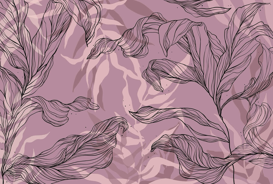 t00009v2p 900x609 - Drawing of leaves on a purple background - tegory