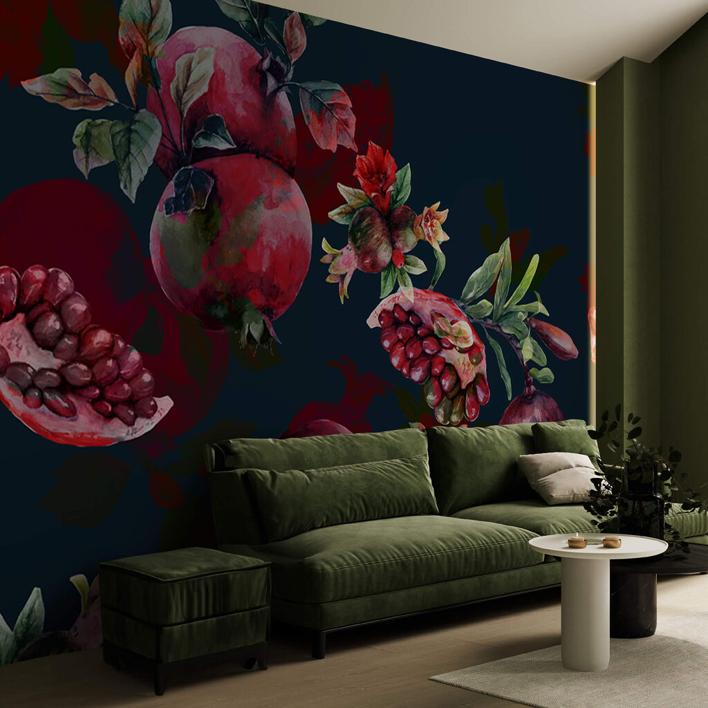 Pattern of pomegranates and flowers Pattern of pomegranates and flowers