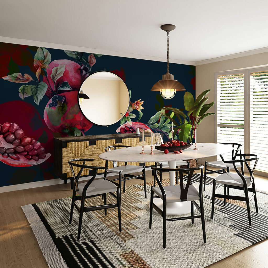 Pattern of pomegranates and flowers Pattern of pomegranates and flowers