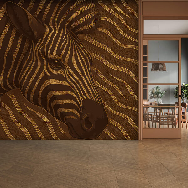 Zebra in abstract swirls of color t00011pih2ms 600x600 - Zebra in abstract swirls of color