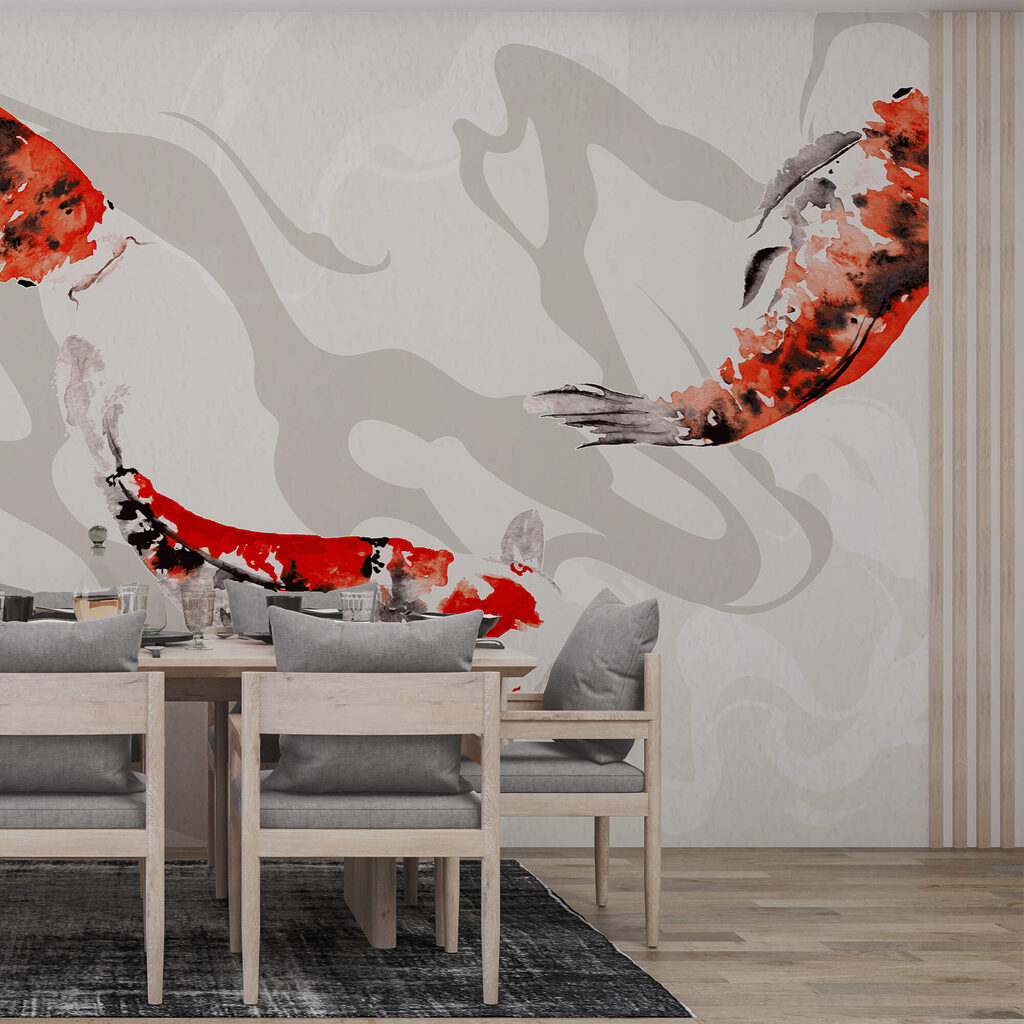 Painting of fish swimming Painting of fish swimming