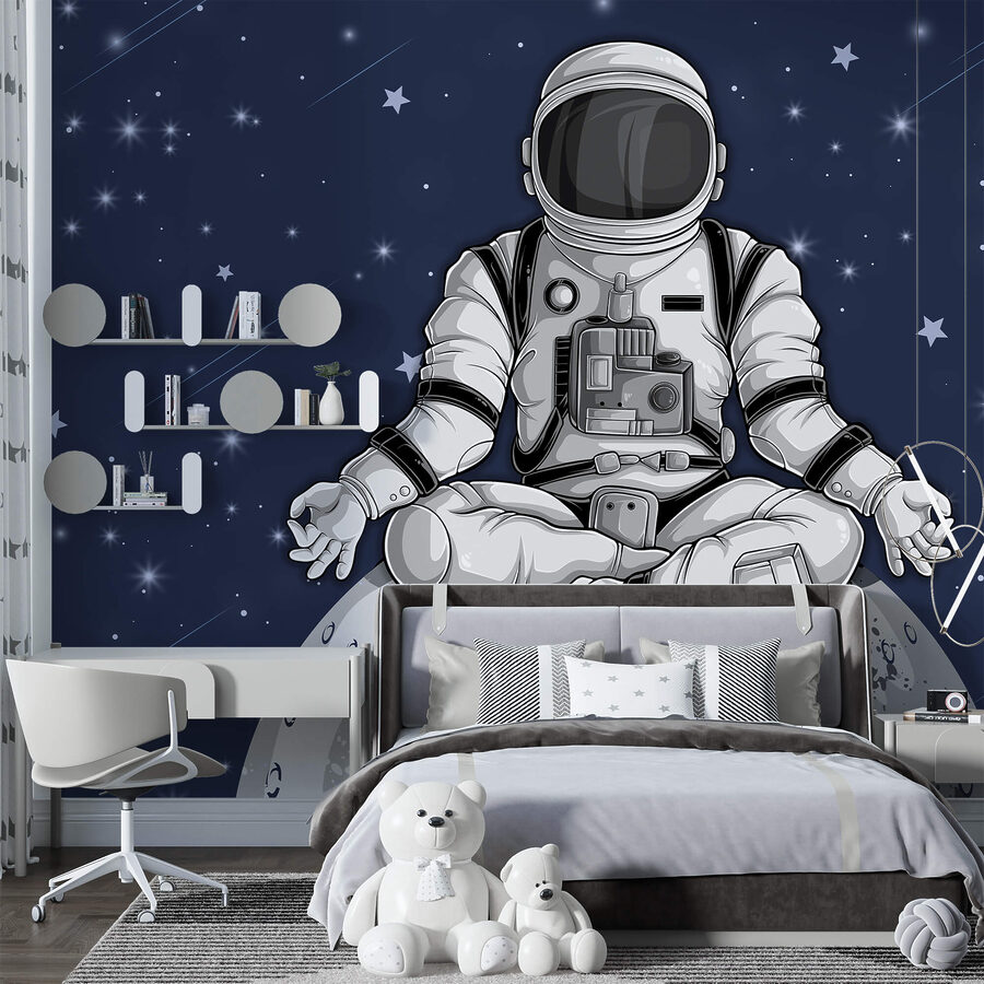 An astronaut sitting on the moon An astronaut sitting on the moon