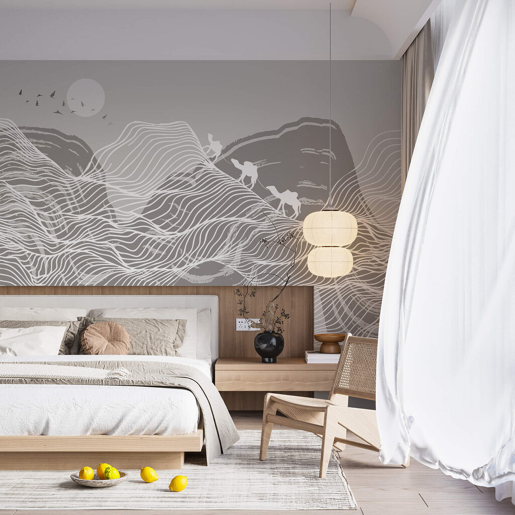 White lines on a gray background