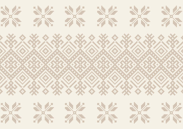 Pattern of geometric shapes and flowers Pattern of geometric shapes and flowers