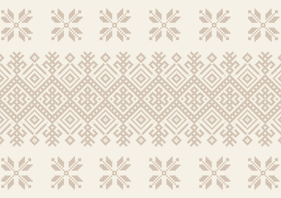 Pattern of geometric shapes and flowers Pattern of geometric shapes and flowers
