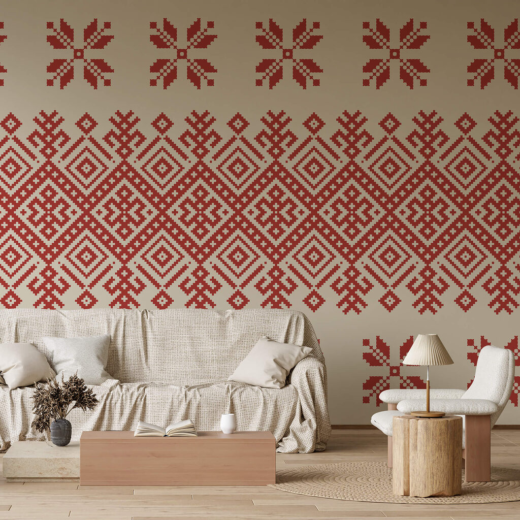 Red and white pattern Red and white pattern