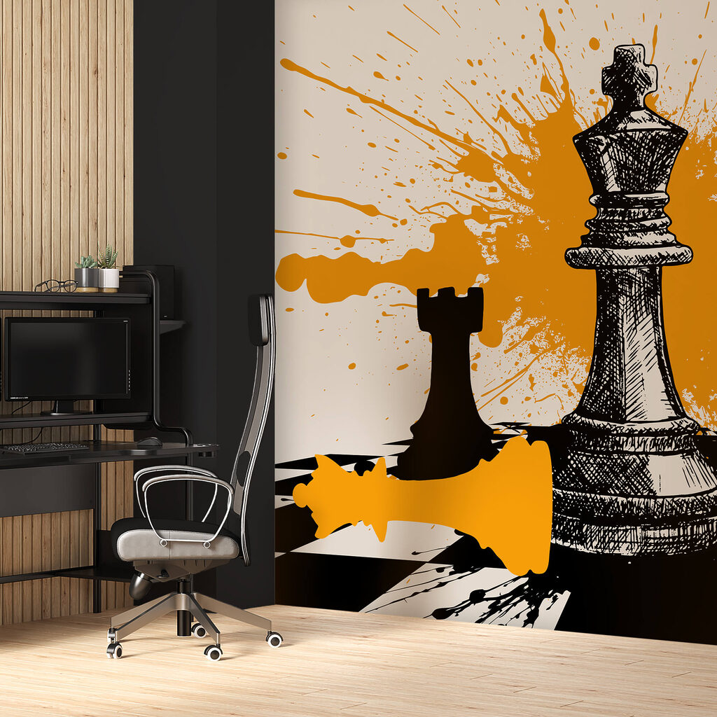 Black and white chess pieces Black and white chess pieces