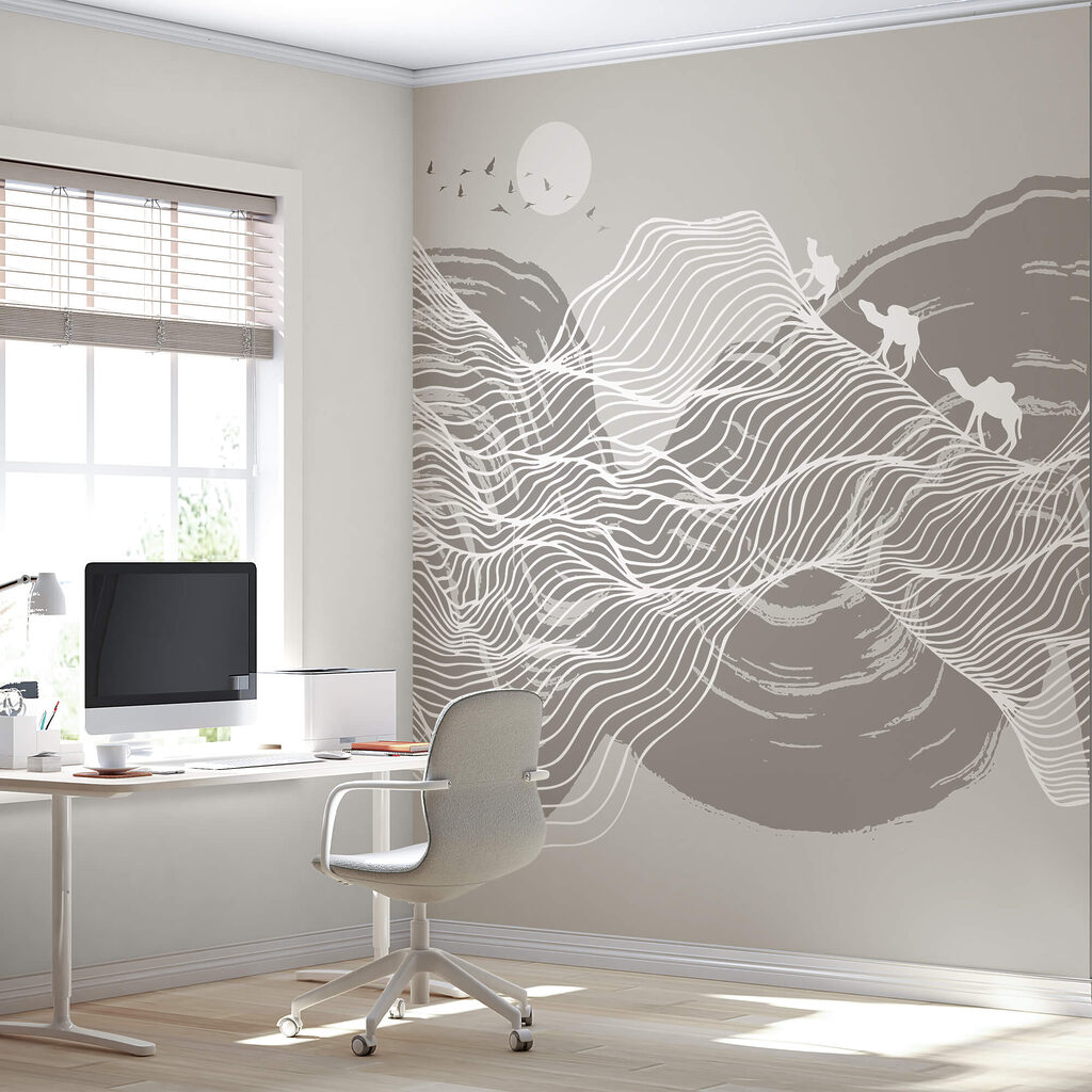 White lines on a gray background