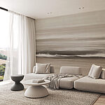Wall murals White and brown beach