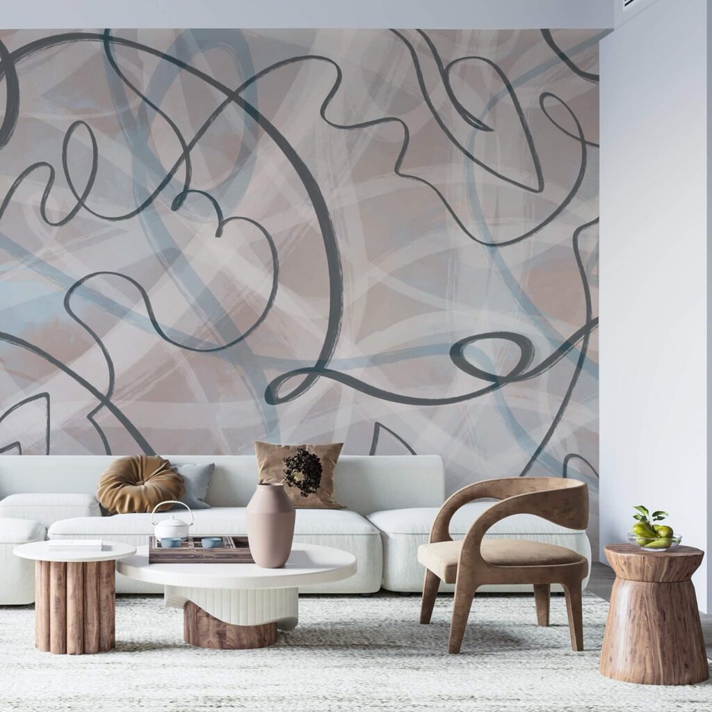 Flowing lines and soft hues blend Flowing lines and soft hues blend