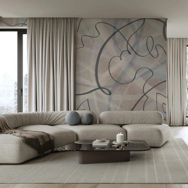 Flowing lines and soft hues blend Flowing lines and soft hues blend
