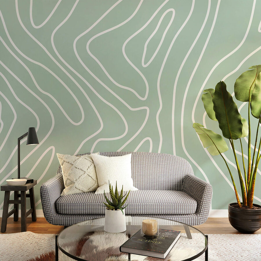 White lines on a light green background White lines on a light green background