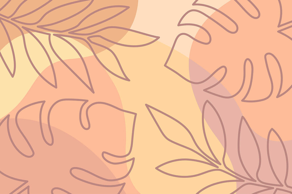 Pattern of leaves on a colorful background Pattern of leaves on a colorful background