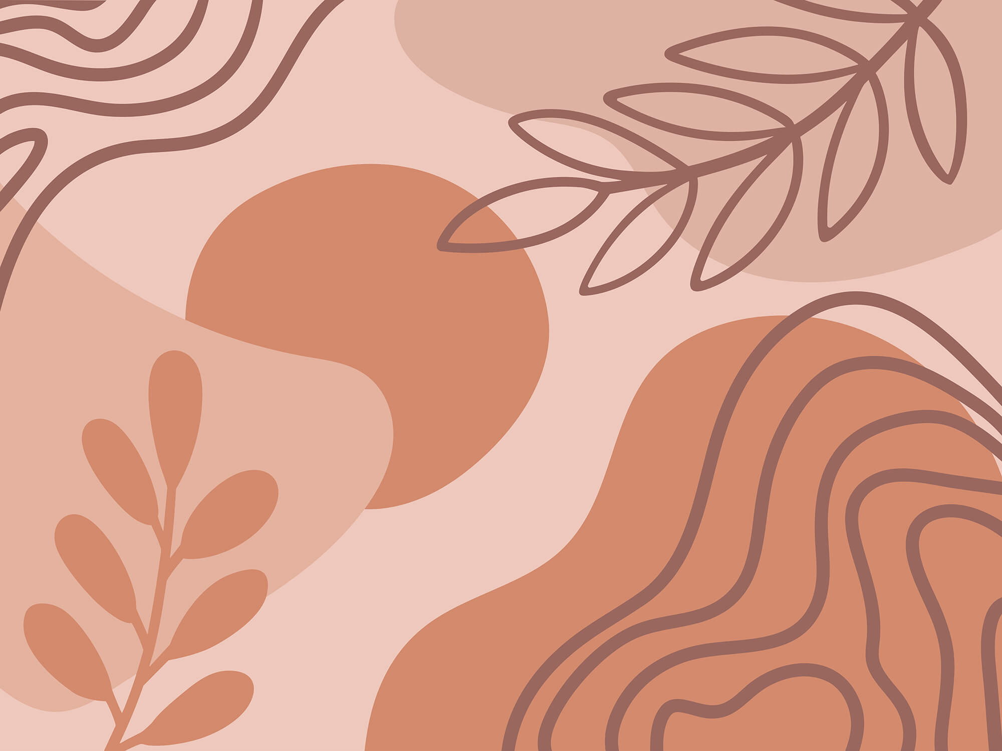 Abstract shapes in earthy tones Abstract shapes in earthy tones