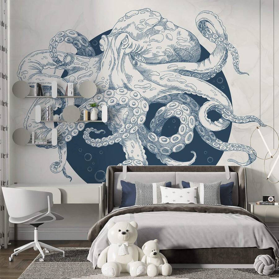 Wall murals Drawing of an octopus - Image 2