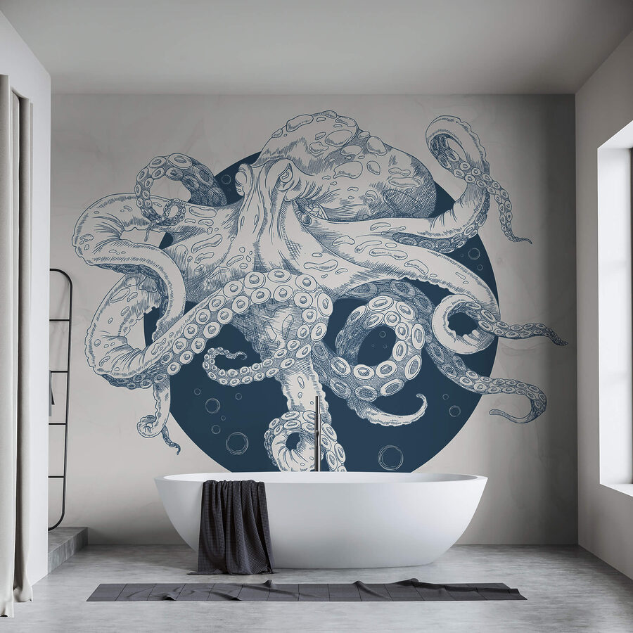 Wall murals Drawing of an octopus
