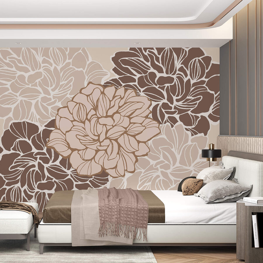 Wall murals Flower with many leaves
