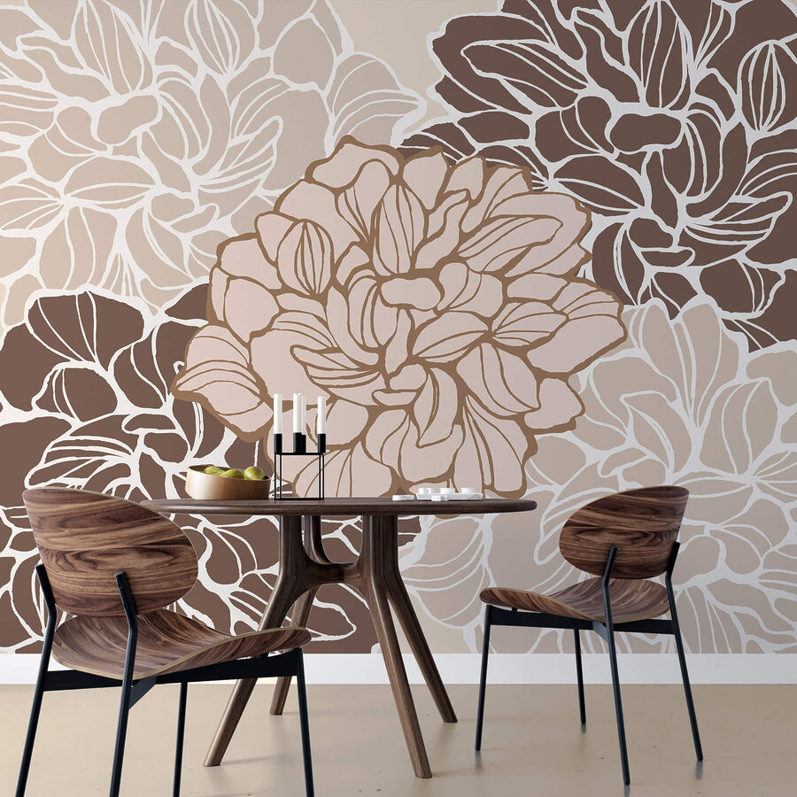 Wall murals Flower with many leaves - Image 2