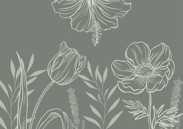 Soft blooms on a muted backdrop Soft blooms on a muted backdrop