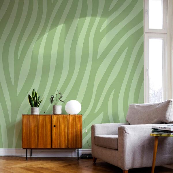 Green and white zebra print Green and white zebra print