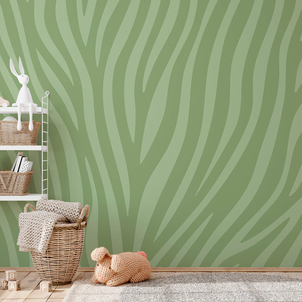 Green and white zebra print Green and white zebra print