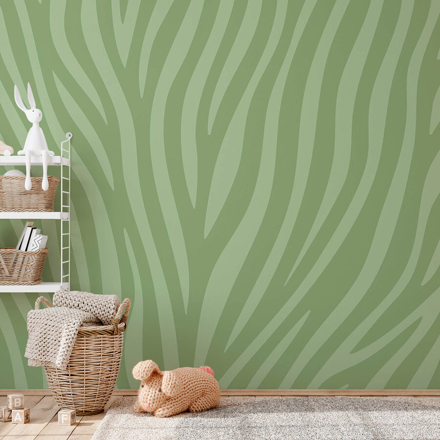 Green and white zebra print Green and white zebra print