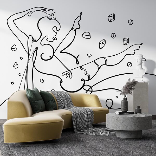 Drawing of a woman dancing Drawing of a woman dancing