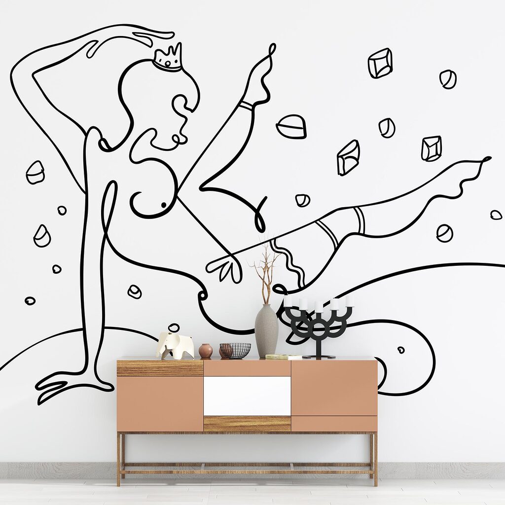 Drawing of a woman dancing Drawing of a woman dancing