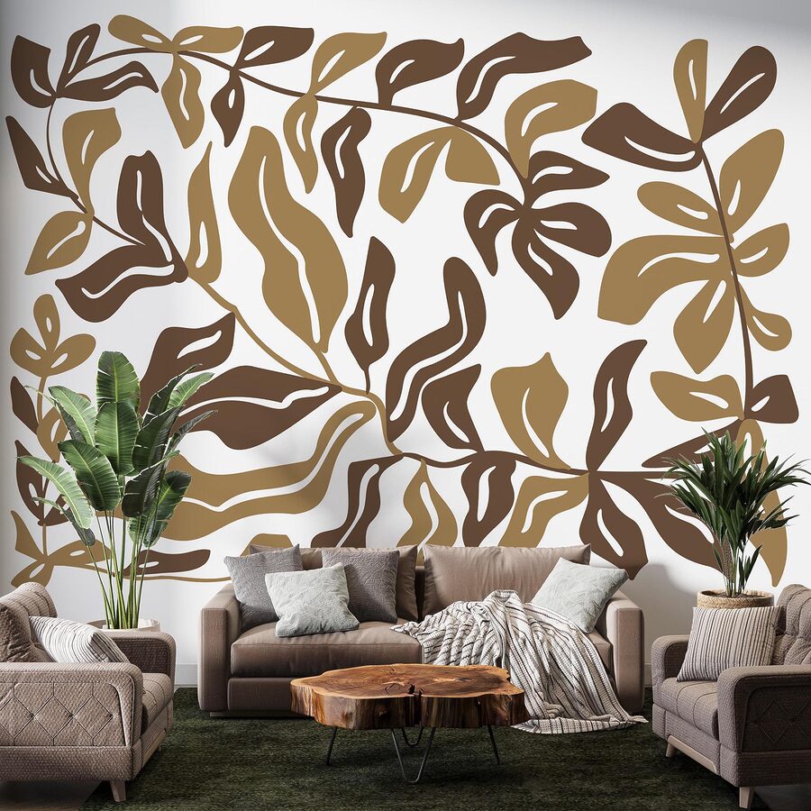 Brown and tan leaves