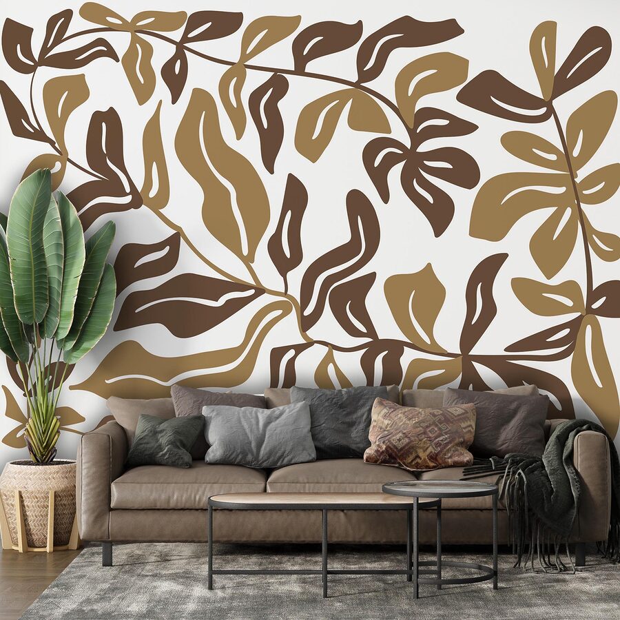 Brown and tan leaves