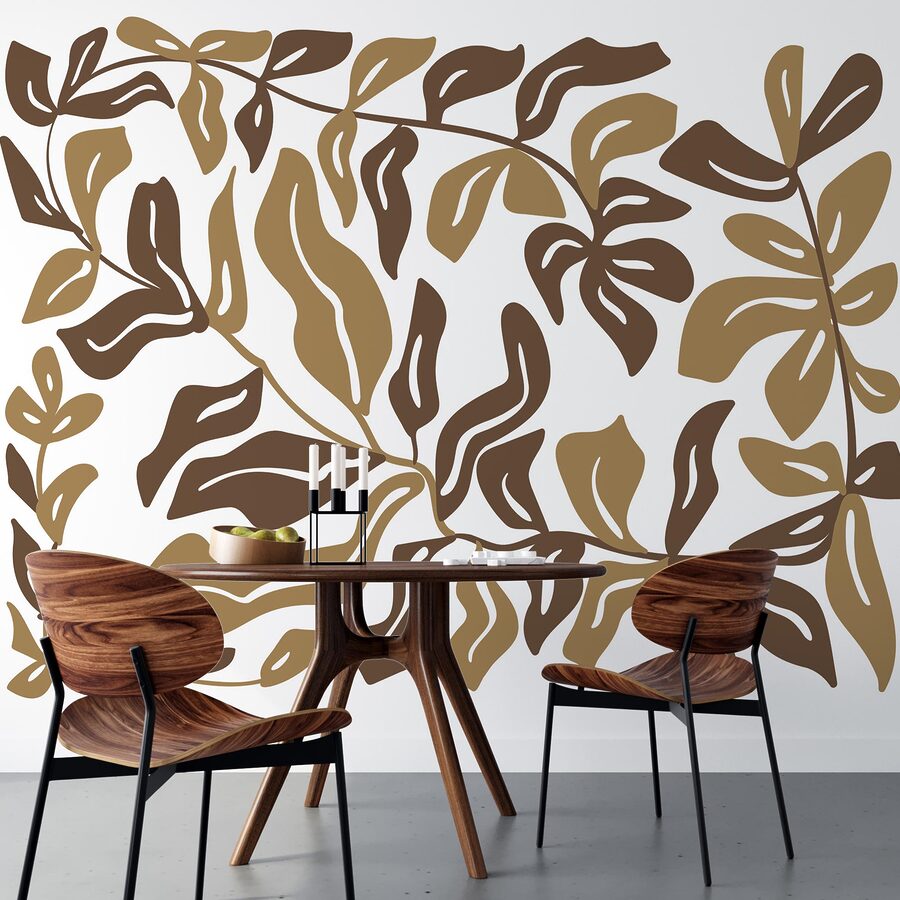 Brown and tan leaves