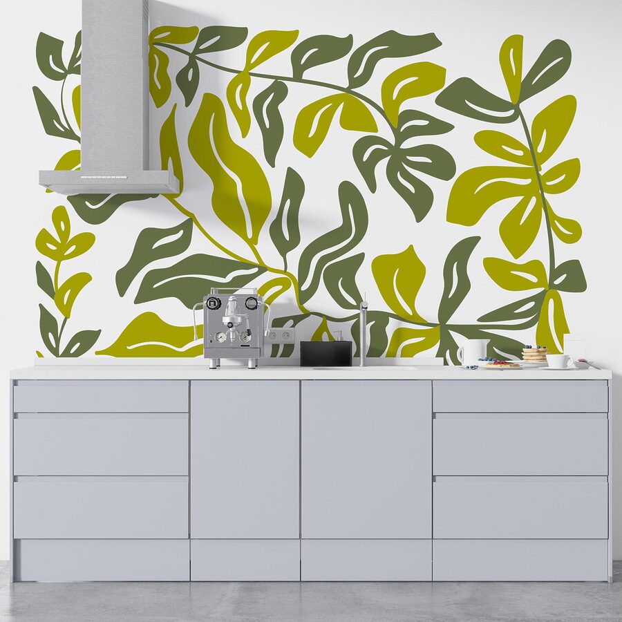Drawing of leaves and flowers