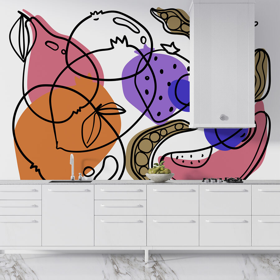 Drawing of different fruits