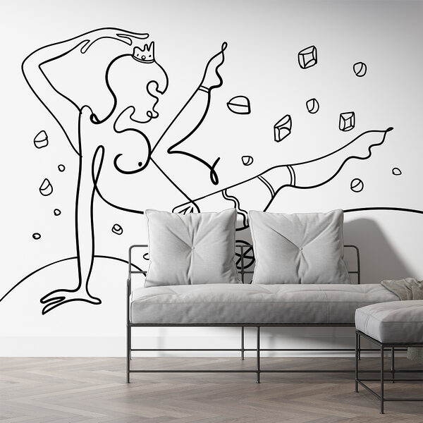 Drawing of a woman dancing Drawing of a woman dancing