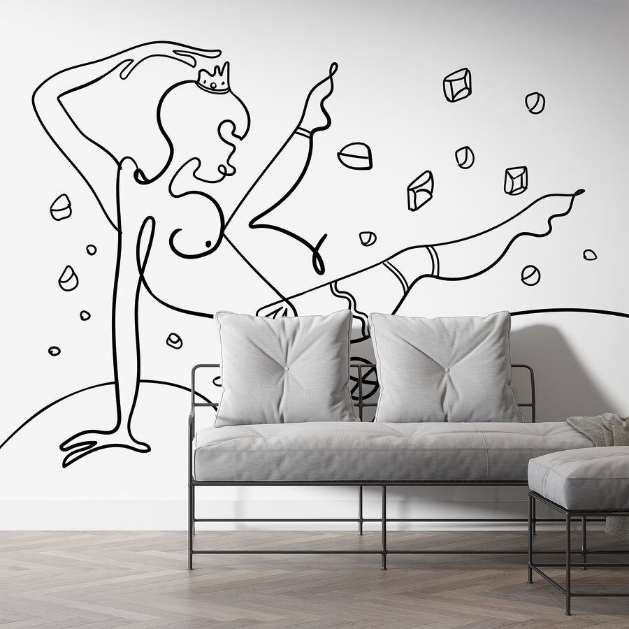 Drawing of a woman dancing Drawing of a woman dancing