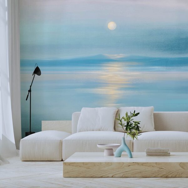 Moon over a body of water Wall murals Moon over a body of water