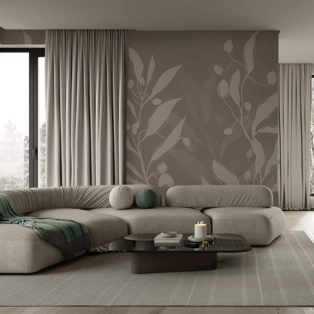 Soft botanical design on a neutral backdrop Soft botanical design on a neutral backdrop