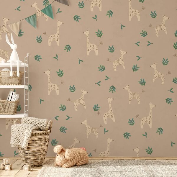 Pattern of giraffes and leaves Pattern of giraffes and leaves