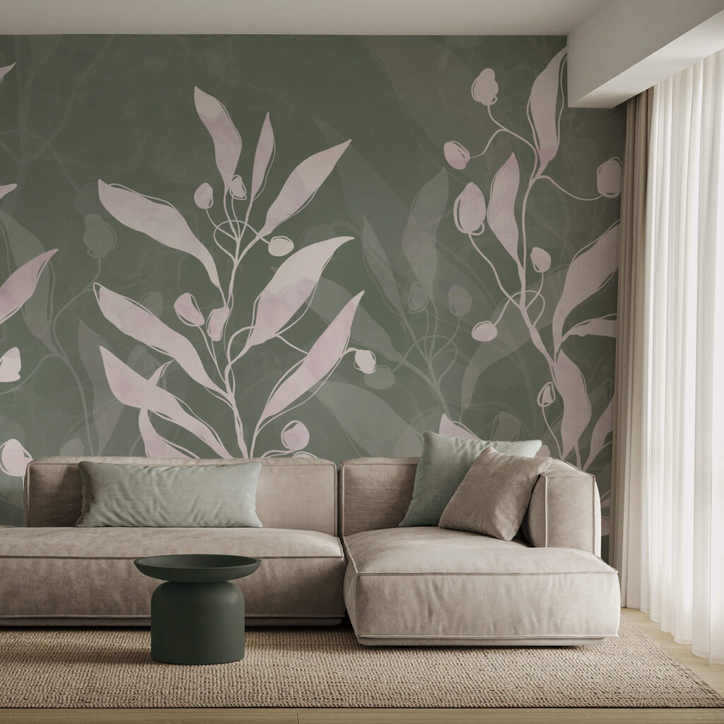 Delicate leaves on a muted background Delicate leaves on a muted background