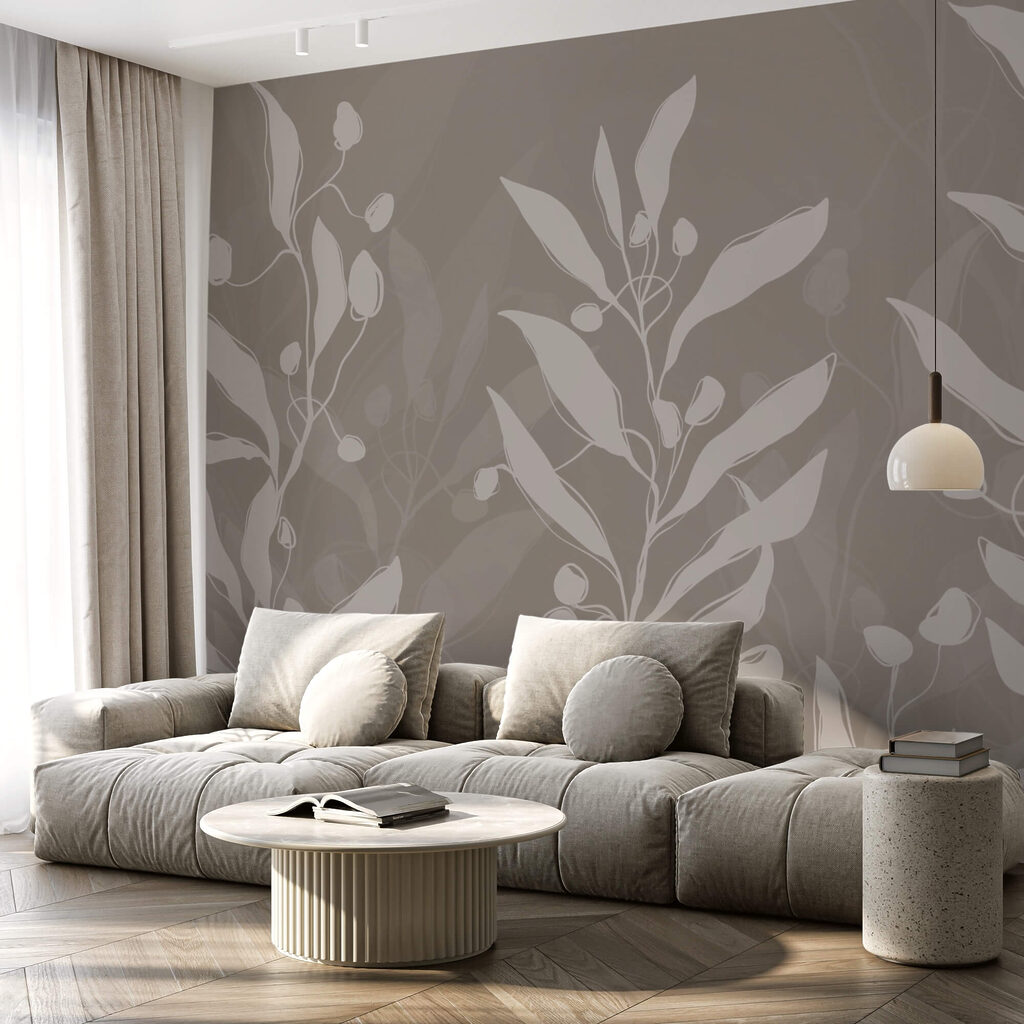 Soft botanical design on a neutral backdrop Soft botanical design on a neutral backdrop
