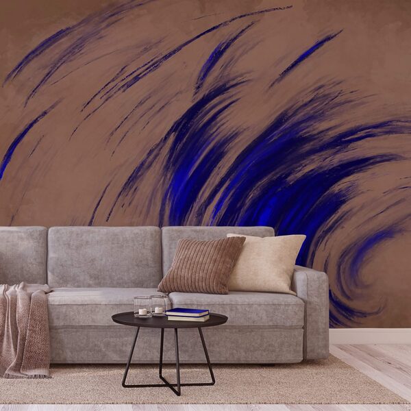 Blue swirls on a brown background Blue swirls on a brown background