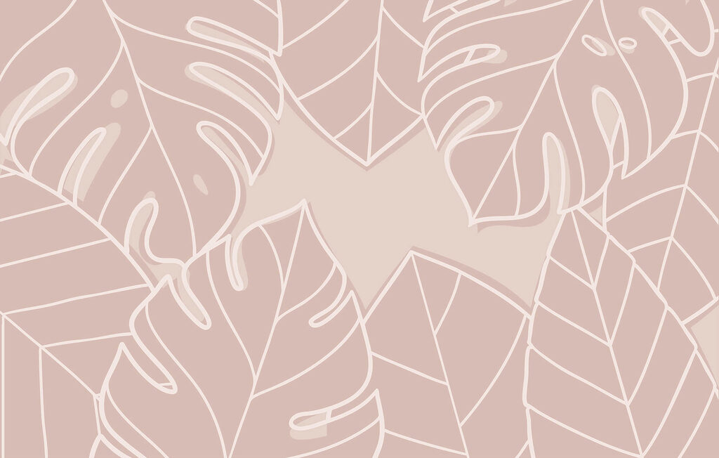 Pink and white leaf pattern Pink and white leaf pattern