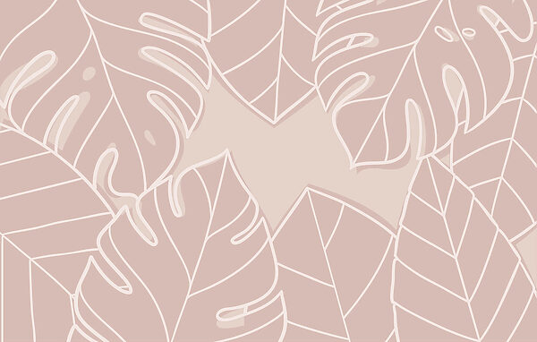 Pink and white leaf pattern Pink and white leaf pattern