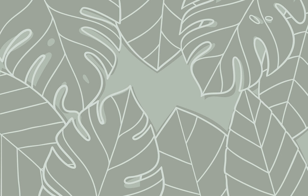 Group of leaves on a gray background Group of leaves on a gray background